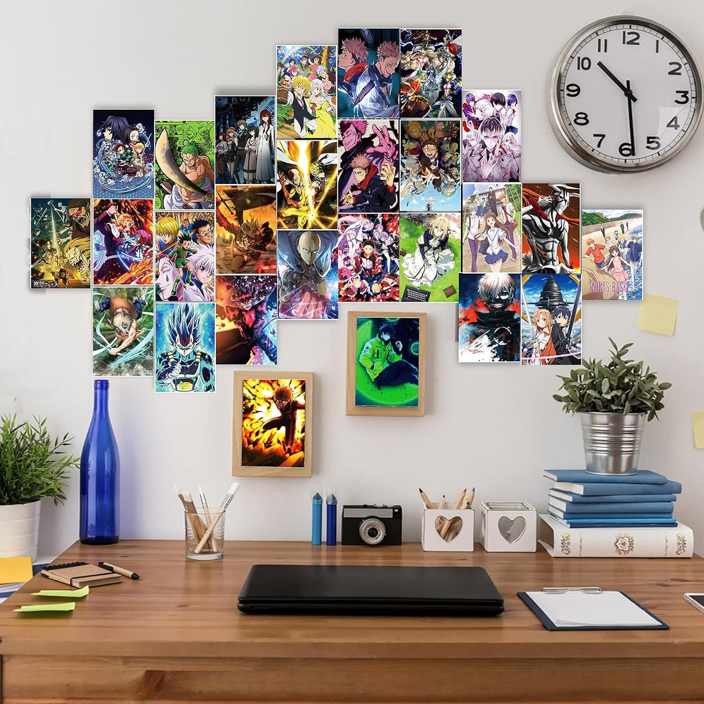 Anime Wall Collage Kit Aesthetic 60 PCS Anime Room Decor 4.2X6.2 Inch Small Anime Posters Manga Collage Kit, Anime Pictures for Wall Collage Kit