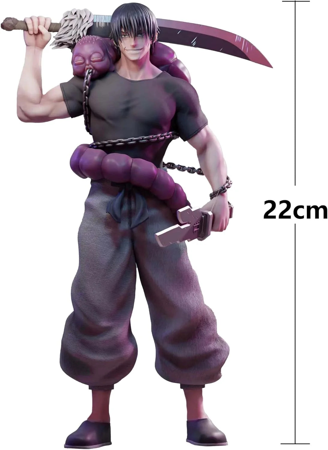 JJK New 2025 Fushiguro Toji Figure Statue JJK Figure Model, 22Cm Standing Pose Anime Action Figure JJK Fushiguro Toji Statue Handmade Collectible Desktop Decoration Gifts JJK Toys Action Figures
