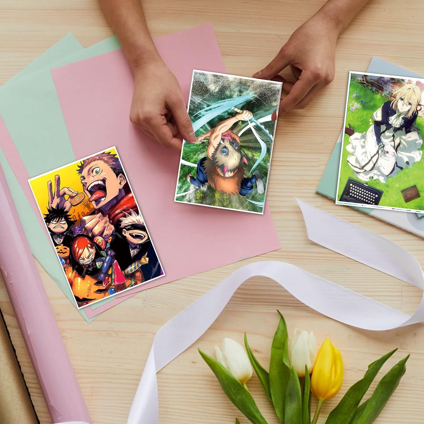 Anime Wall Collage Kit Aesthetic 60 PCS Anime Room Decor 4.2X6.2 Inch Small Anime Posters Manga Collage Kit, Anime Pictures for Wall Collage Kit