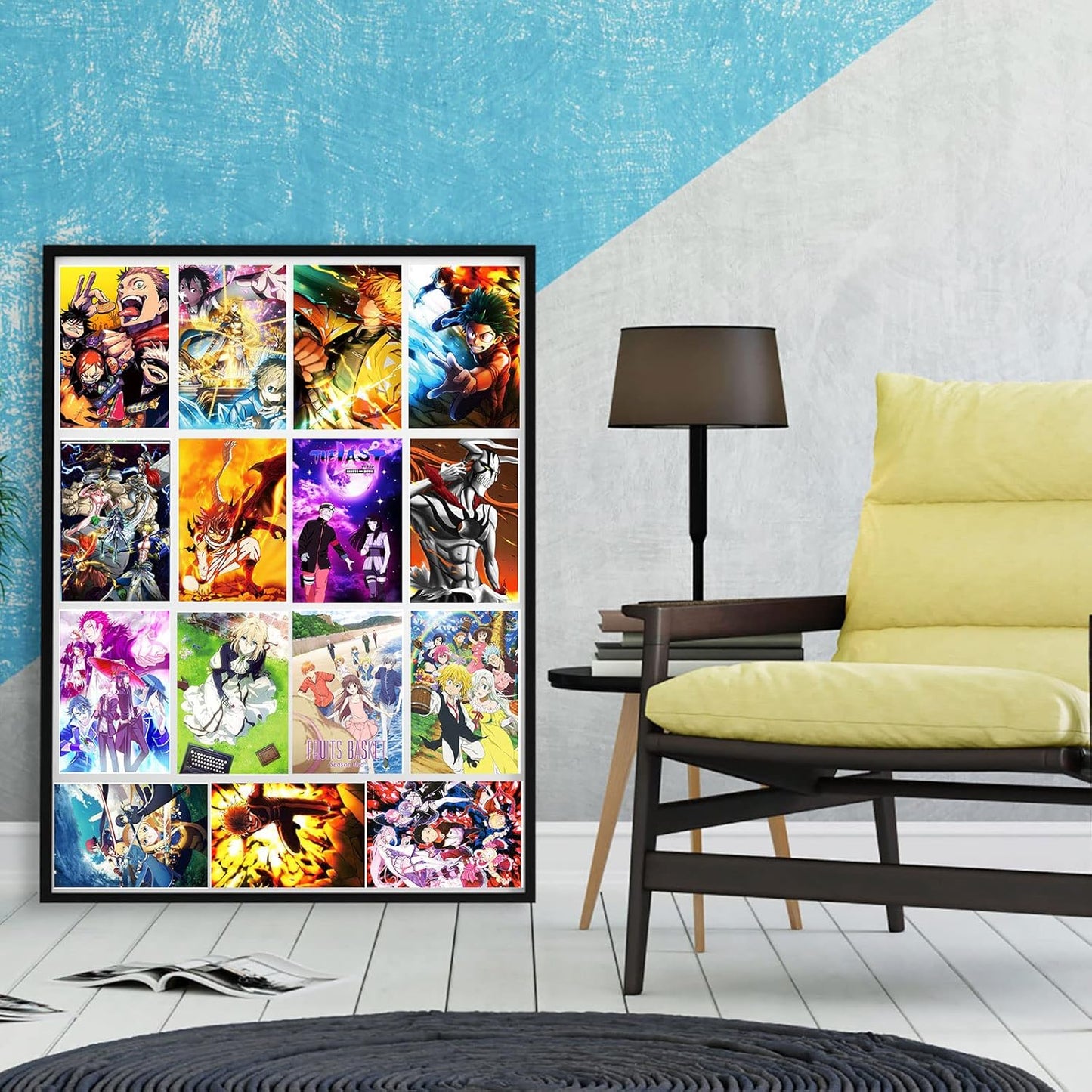 Anime Wall Collage Kit Aesthetic 60 PCS Anime Room Decor 4.2X6.2 Inch Small Anime Posters Manga Collage Kit, Anime Pictures for Wall Collage Kit