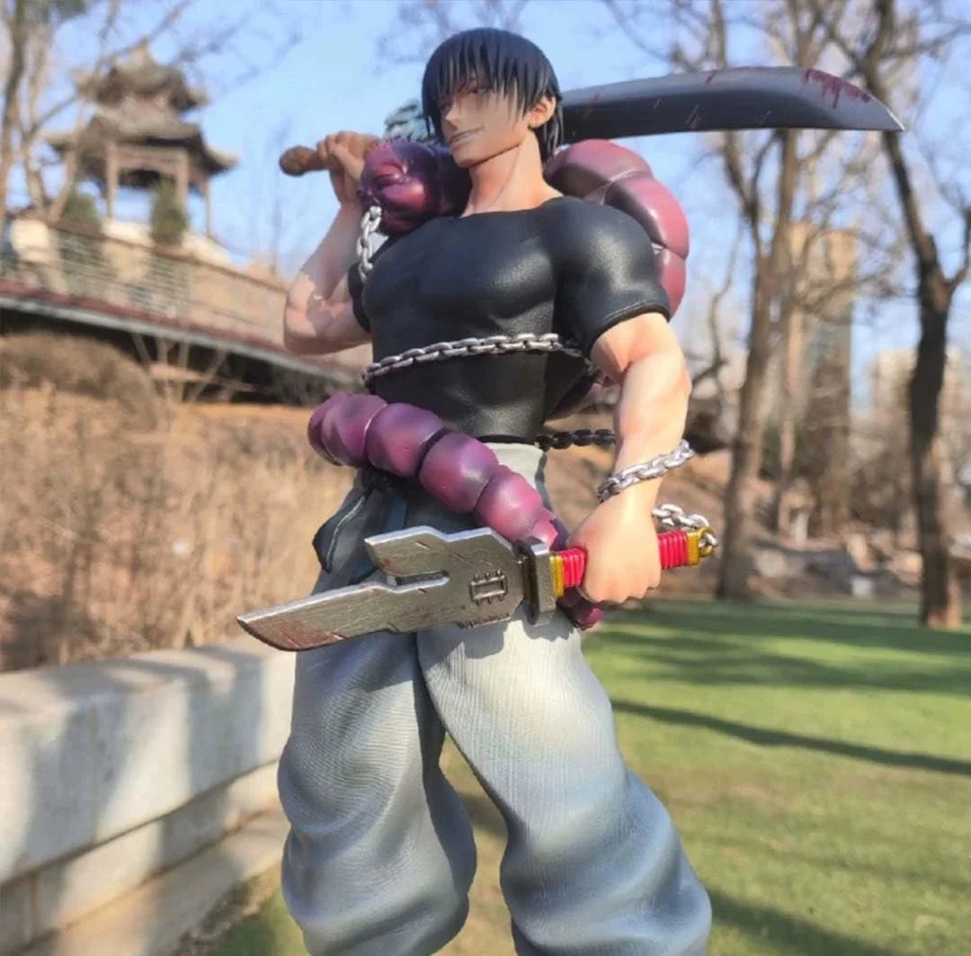 JJK New 2025 Fushiguro Toji Figure Statue JJK Figure Model, 22Cm Standing Pose Anime Action Figure JJK Fushiguro Toji Statue Handmade Collectible Desktop Decoration Gifts JJK Toys Action Figures