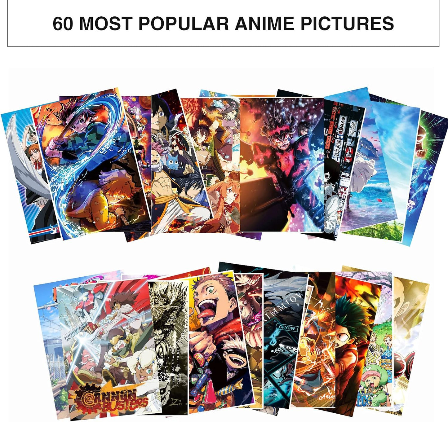 Anime Wall Collage Kit Aesthetic 60 PCS Anime Room Decor 4.2X6.2 Inch Small Anime Posters Manga Collage Kit, Anime Pictures for Wall Collage Kit