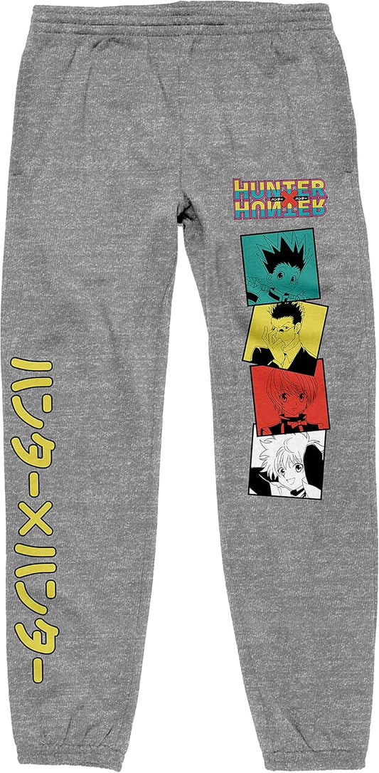Hunter X Hunter Anime Character Color Squares Men'S Grey Sweatpants